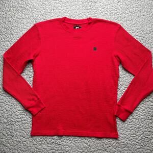 Southpole Y2K Red Thermal Waffle Knit Long Sleeve Shirt Men's Size Medium